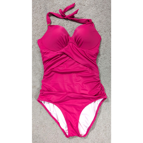 Victoria's Secret Other - Victoria's Secret sz 8B Halter One Piece Swimsuit lined underwire ruched 0107